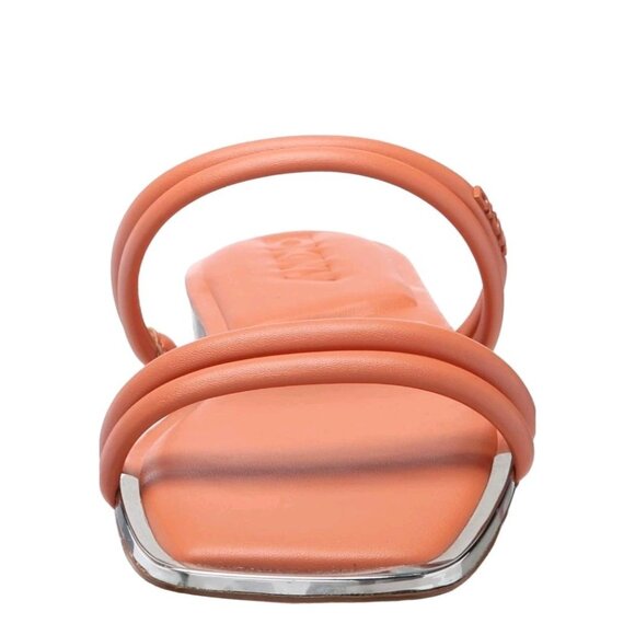 DKNY Dee Women's 6.5 Multiband Flat Sandal White Square Toe. Ws328 - Picture 3 of 6